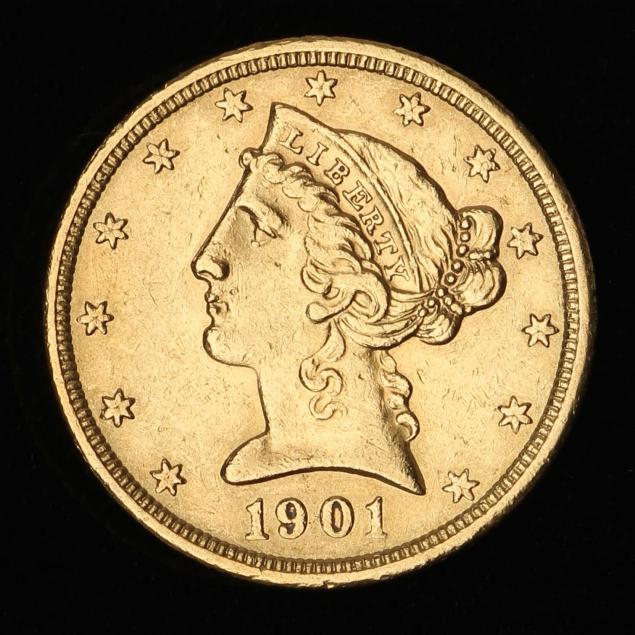 1901-s-5-gold-liberty-head-half-eagle