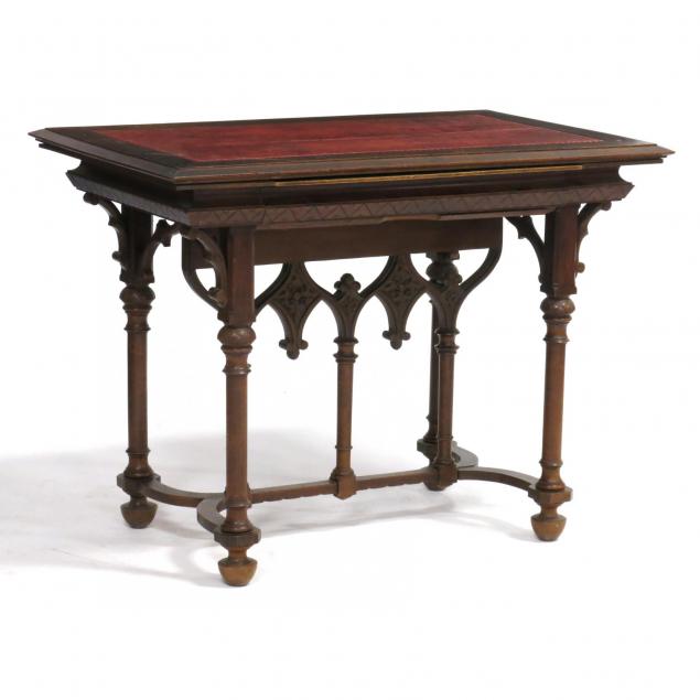 gothic-revival-library-table