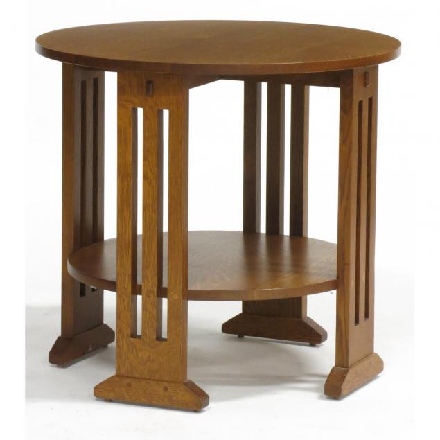 stickley-round-side-table