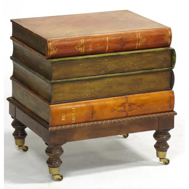faux-book-one-drawer-table-on-stand