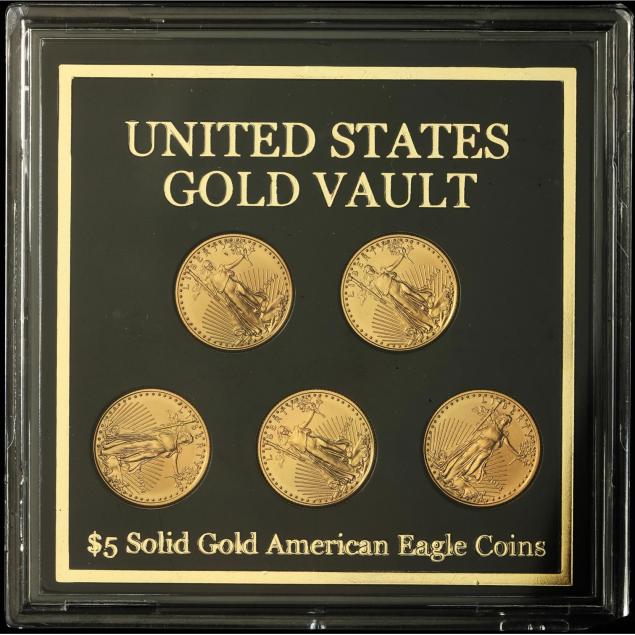 five-2014-uncirculated-5-1-10th-oz-gold-eagles