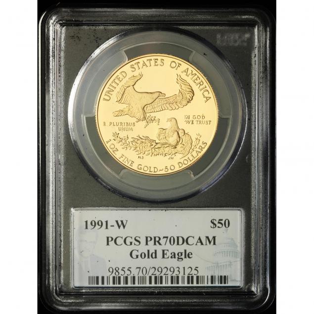 1991-w-50-gold-1-oz-eagle-pcgs-pr70dcam