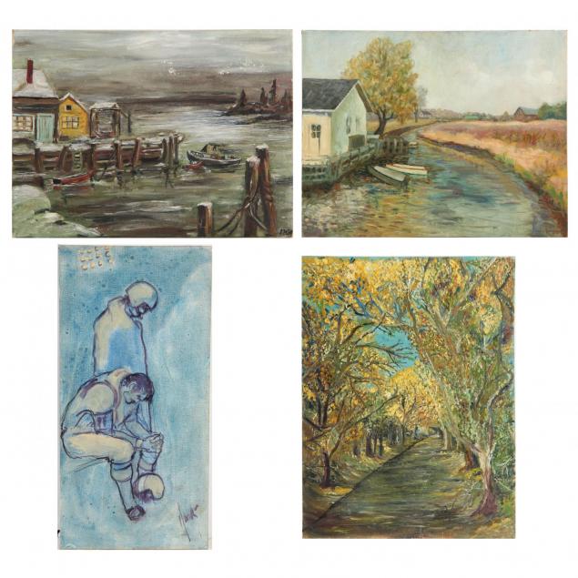 four-vintage-paintings