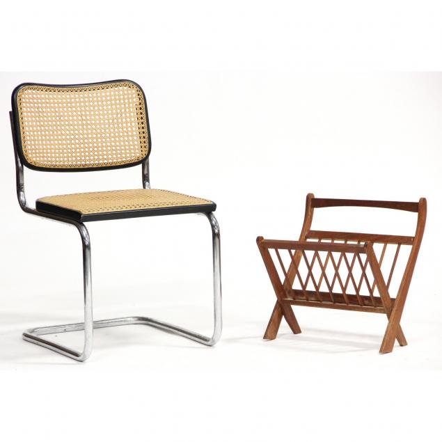 marcel-breuer-for-knoll-cesca-chair-and-a-teak-magazine-rack