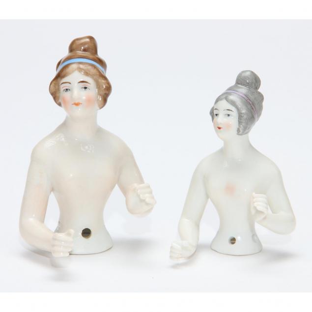 two-porcelain-half-dolls-dressel-kister