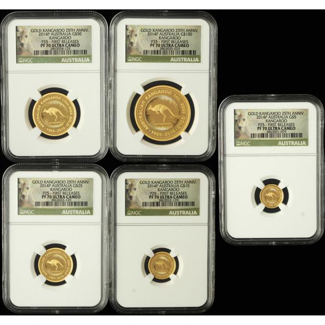 australia-2014-p-five-coin-gold-kangaroo-first-releases-proof-set