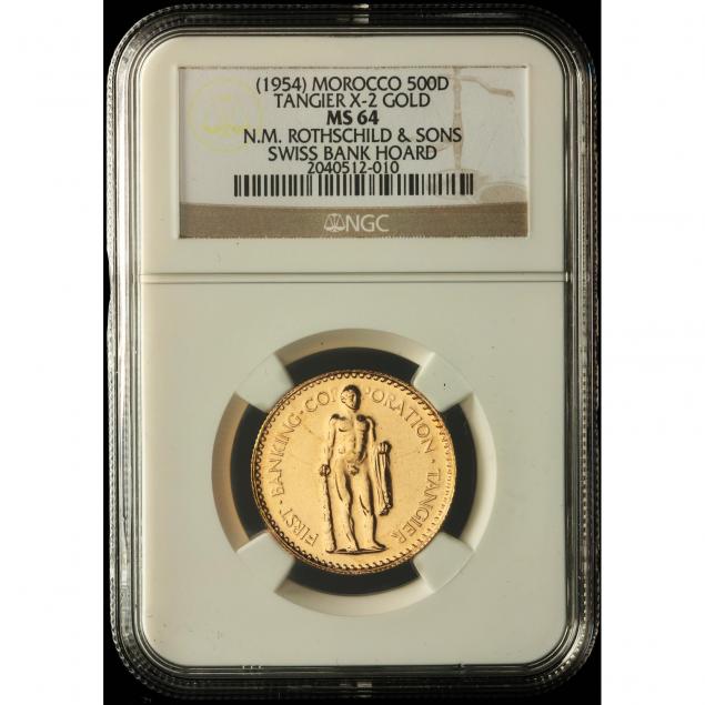 morocco-1954-500-dirhams-tangier-x-2-gold-ngc-ms64