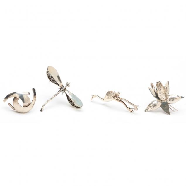 four-mexican-sterling-brooches