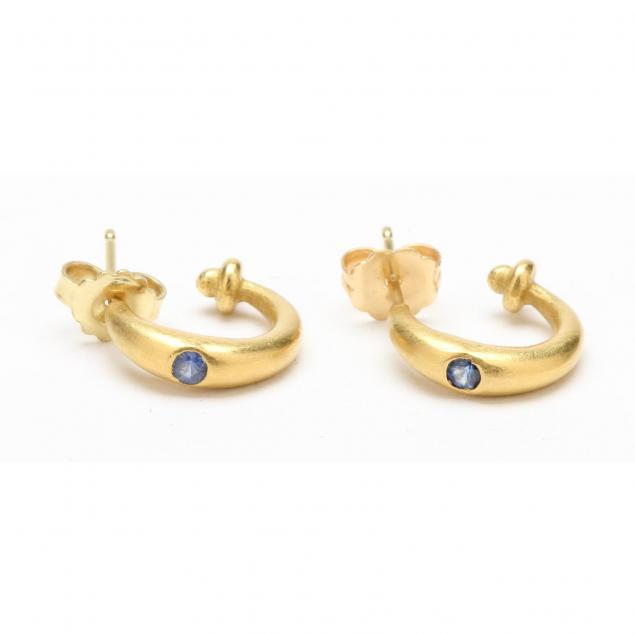 18k-gold-and-sapphire-hoop-earrings