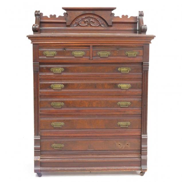 american-victorian-lockside-semi-tall-chest-of-drawers