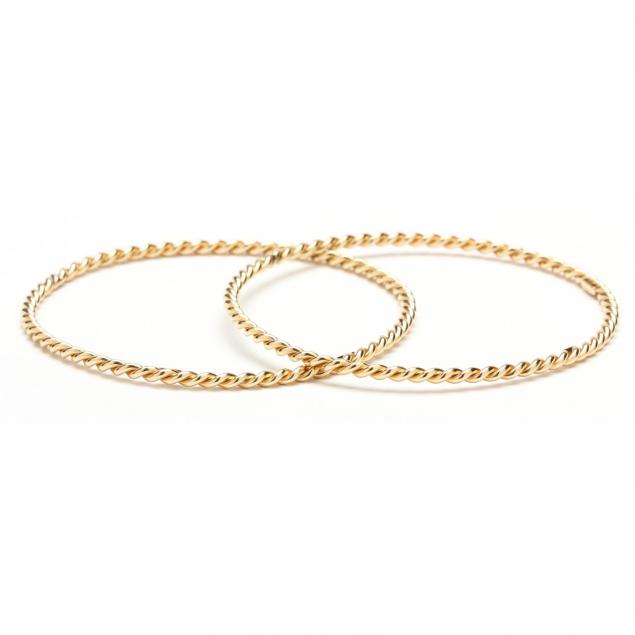 pair-of-14k-gold-twisted-wire-bangle-bracelets