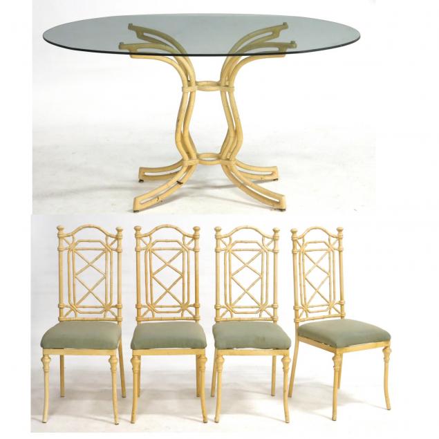 mid-century-hollywood-regency-breakfast-table-and-chairs