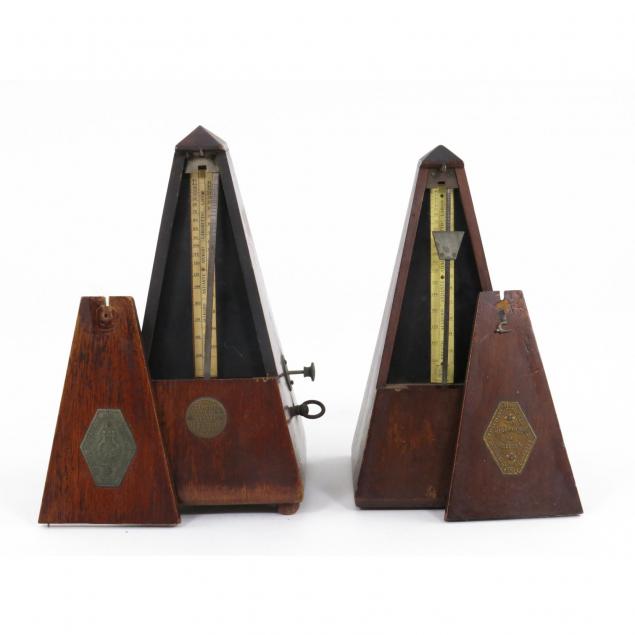 two-vintage-metronomes