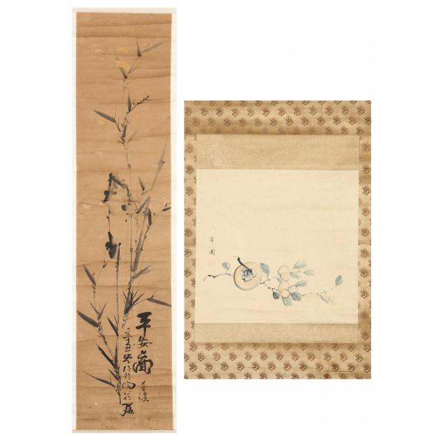 two-antique-japanese-scrolls