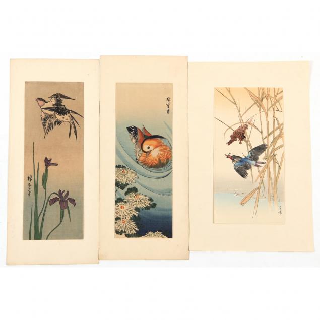 three-japanese-woodblocks-depicting-birds