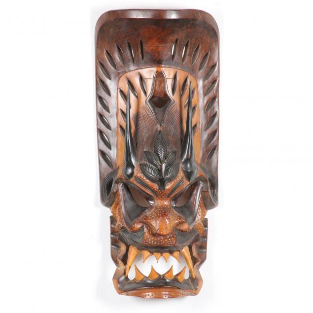 large-japanese-carved-wood-mask