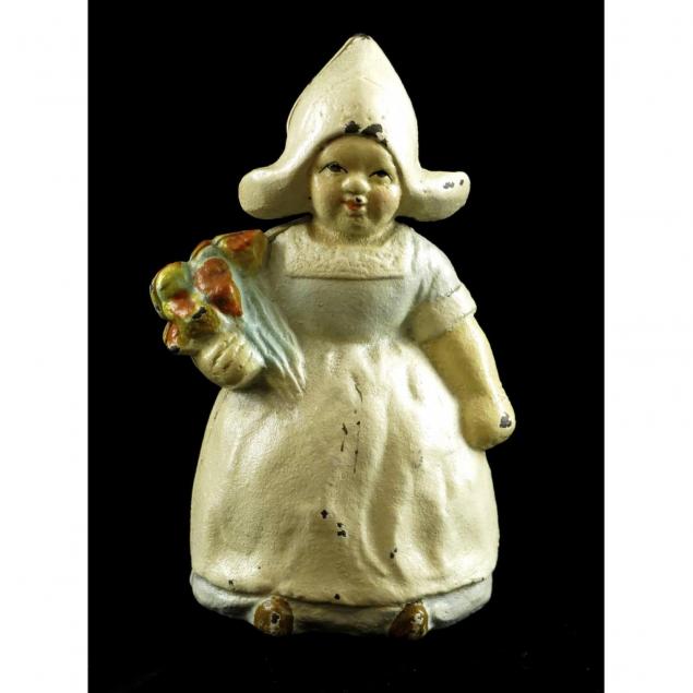 hubley-dutch-girl-cast-iron-bank