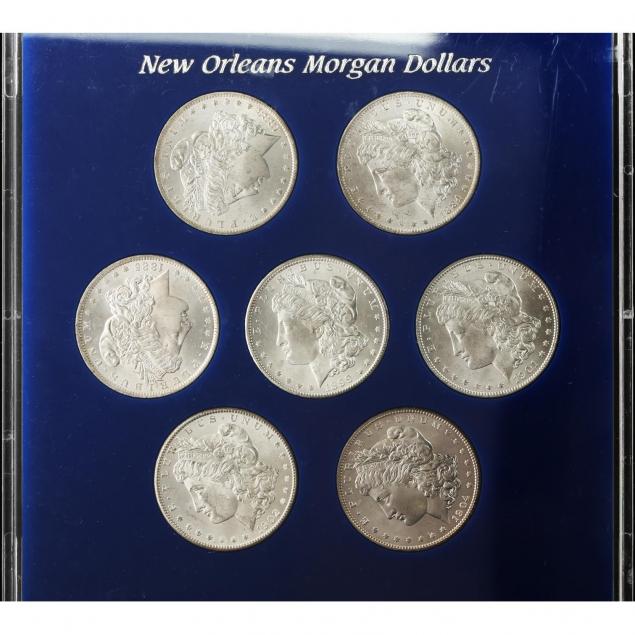 set-of-seven-bu-new-orleans-morgan-dollars