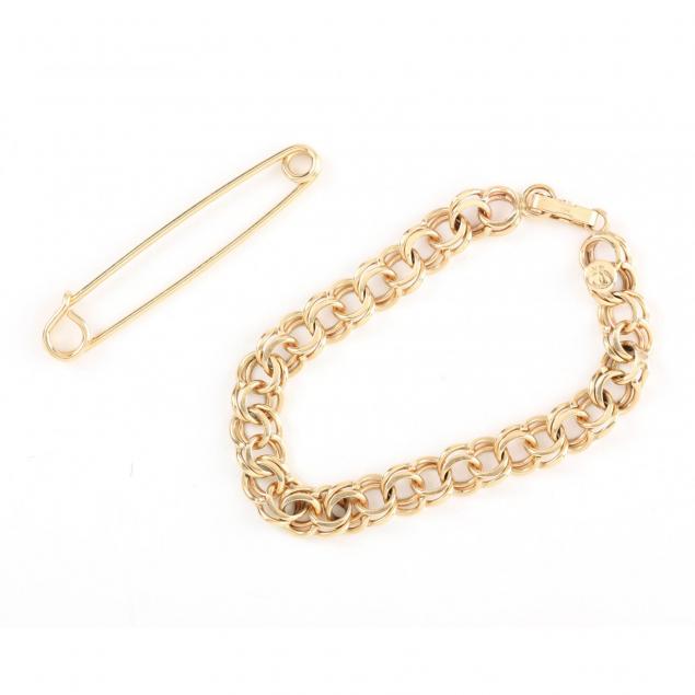 14kt-gold-bracelet-and-pin