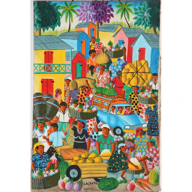 edgard-lavache-haitian-20th-century-market-scene