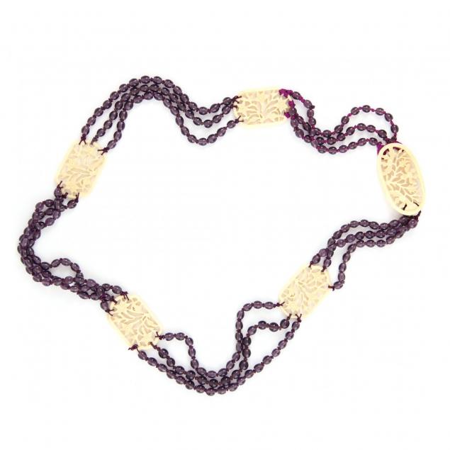 vintage-purple-bead-necklace
