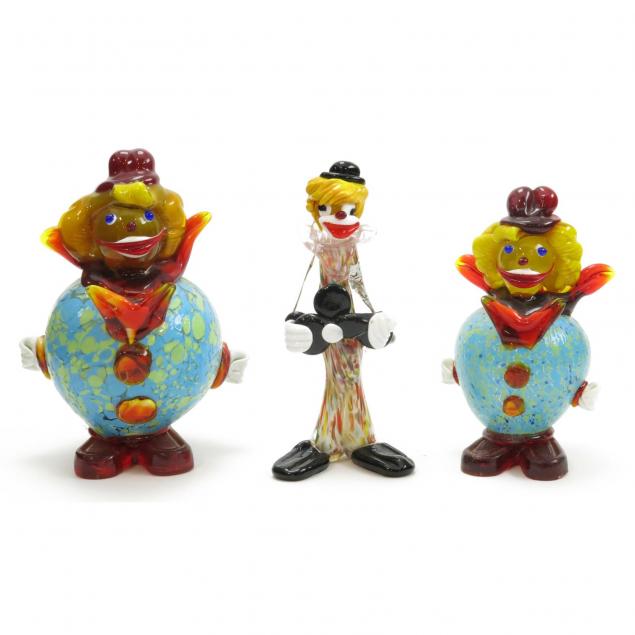 three-murano-glass-clowns