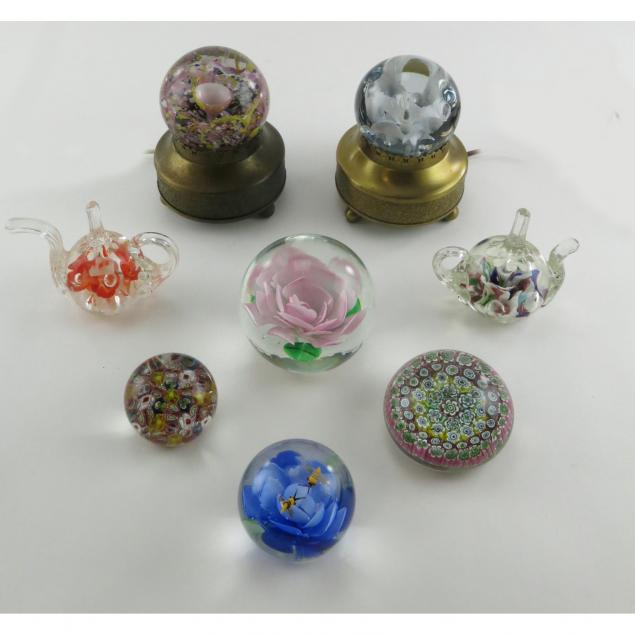 group-of-eight-paperweights