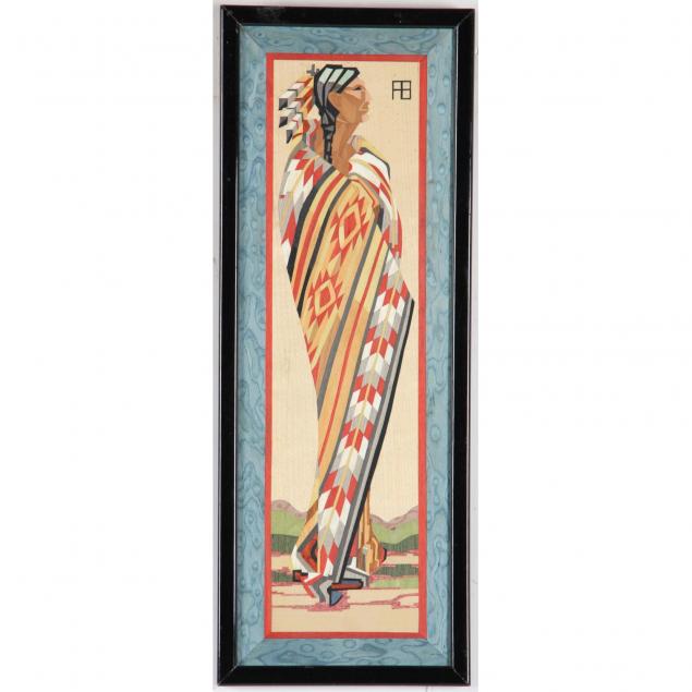 an-inlaid-wood-picture-of-an-american-indian