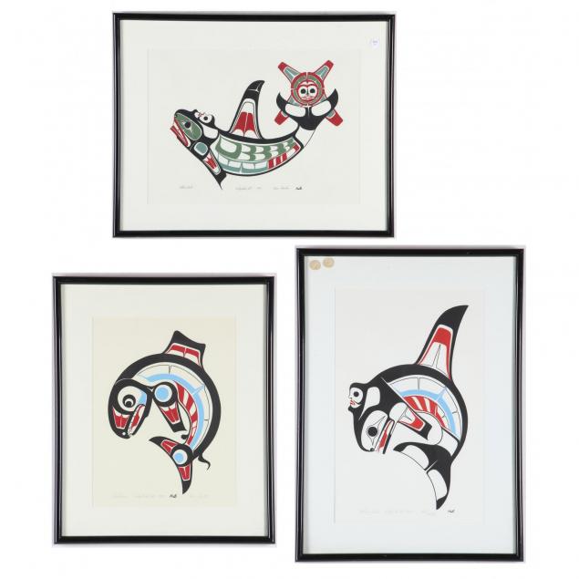 ben-houstie-kwakwaka-wakw-nation-b-1960-three-original-paintings