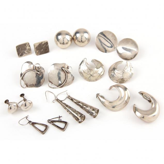 nine-pair-sterling-earrings