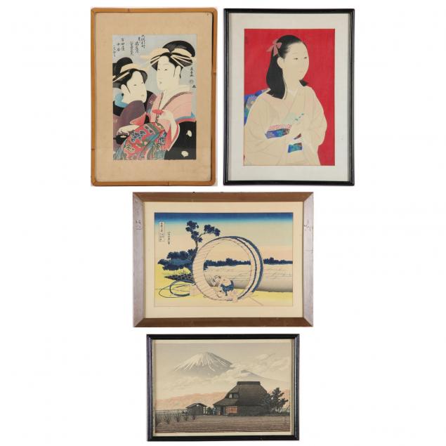 four-framed-japanese-woodblock-prints