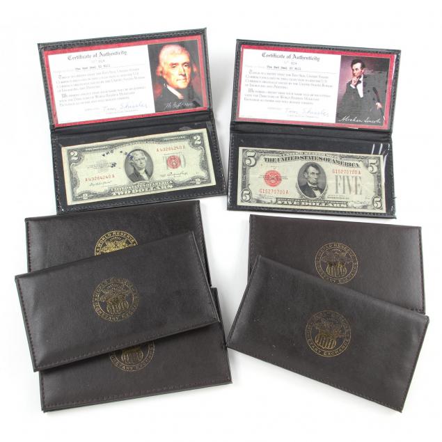 seven-red-seal-united-states-notes-three-5-and-four-2