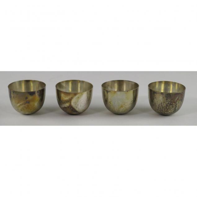 set-of-four-hammered-sterling-tumblers-by-gorham