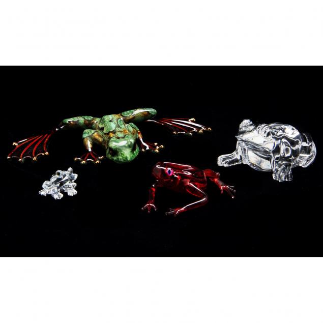 four-decorative-frog-figures