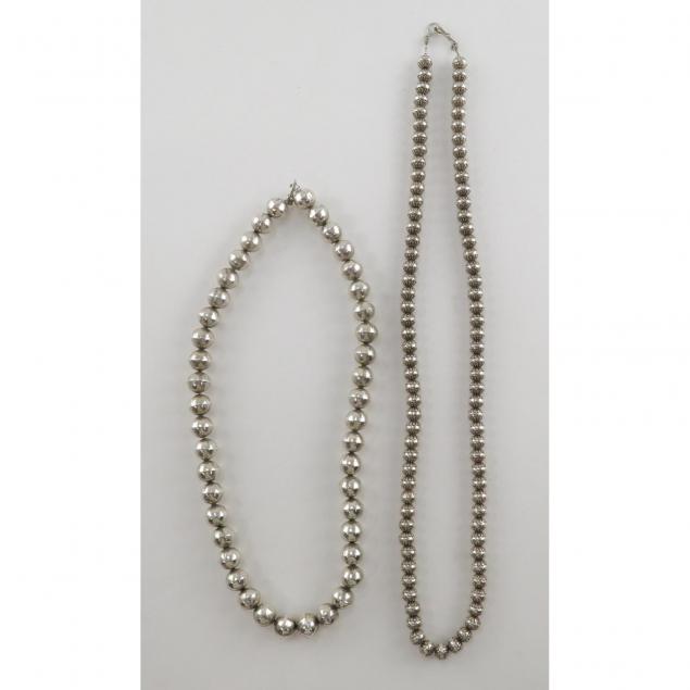 two-sterling-bead-necklaces