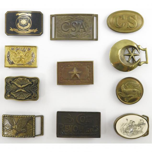 eleven-assorted-belt-buckles