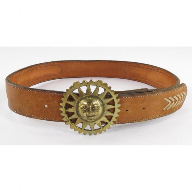 vintage-signed-beaded-leather-belt