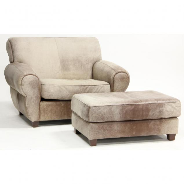 Legacy Leather Oversized Chair And, Oversized Leather Chair And Ottoman