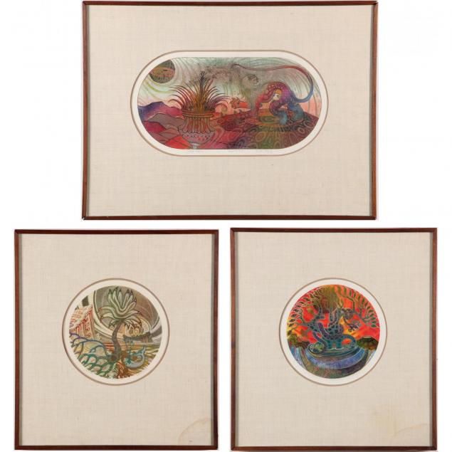 jesse-allen-b-1936-three-lithographs