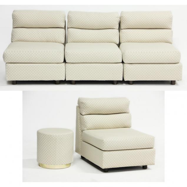 modernist-sectional-sofa-and-ottoman