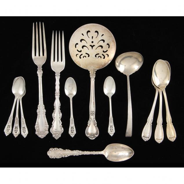 group-of-american-sterling-silver-flatware