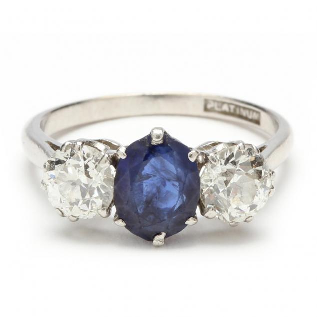 antique-platinum-diamond-and-sapphire-ring
