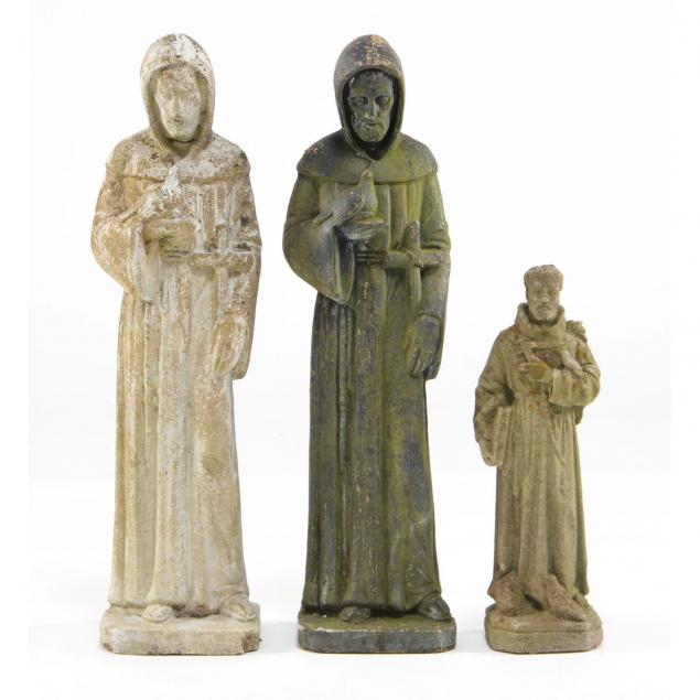 three-vintage-garden-statues-of-st-francis-of-assisi