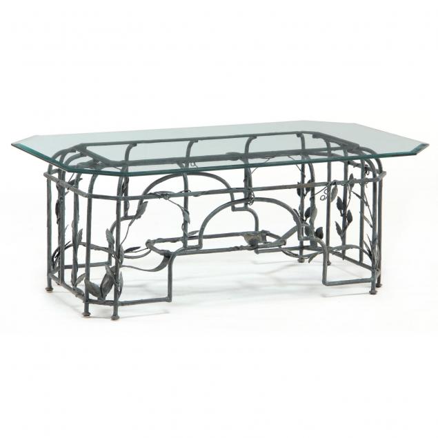 patinated-wrought-iron-coffee-table
