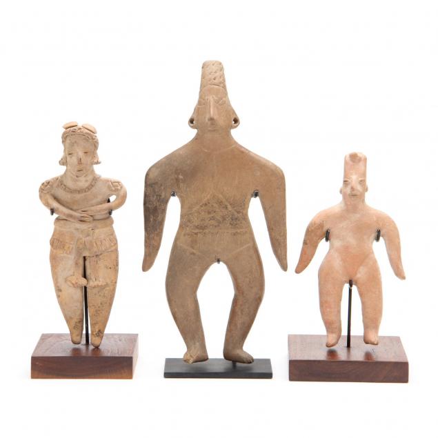 three-pre-columbian-colima-female-figurals
