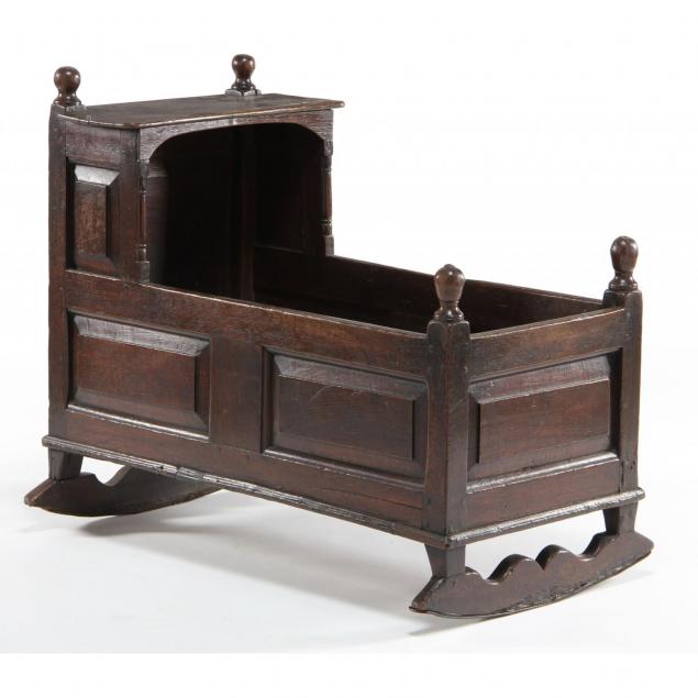 rare-english-chippendale-child-s-hooded-cradle
