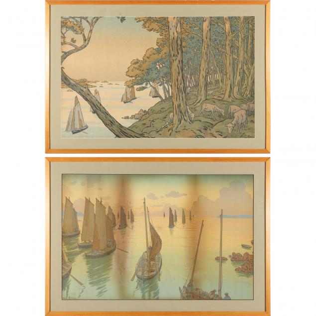 henri-riviere-fr-1864-1951-two-color-lithographs