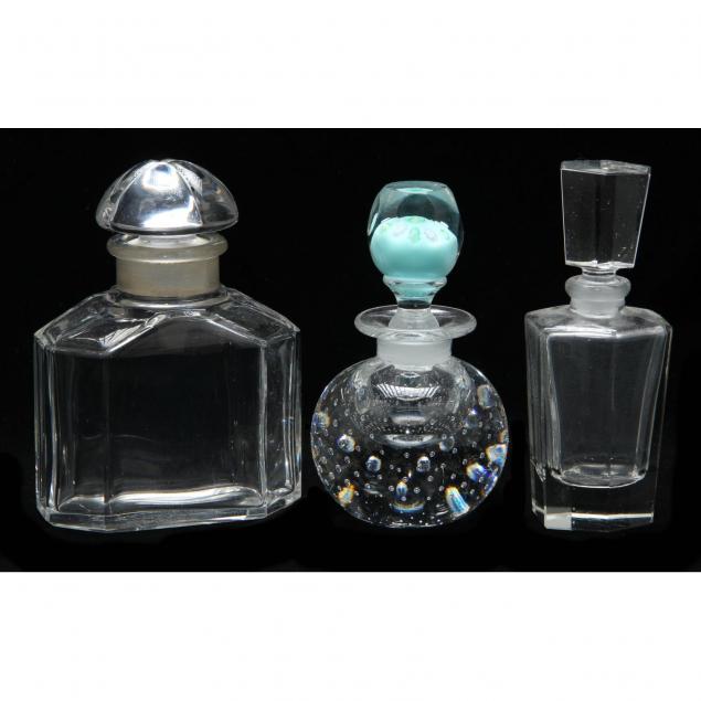 three-vintage-perfume-bottles