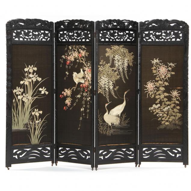 asian-style-carved-silk-panel-floor-screen