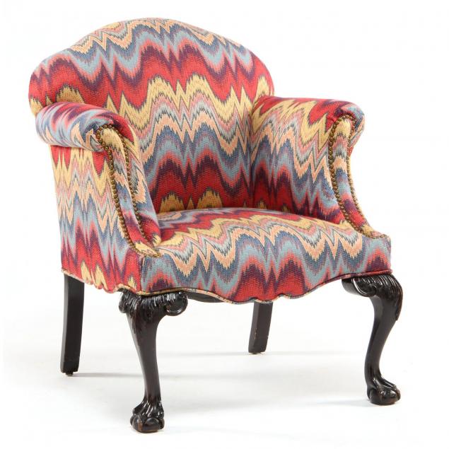 chippendale-style-upholstered-club-chair